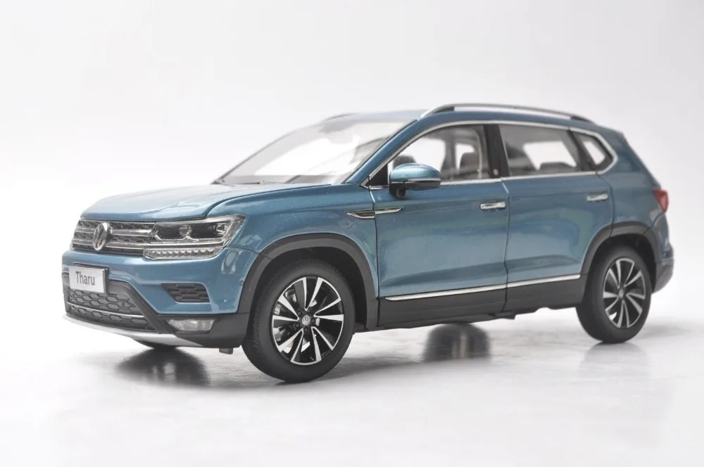 1:18 литья под давлением модель для Volkswagen VW Tharu 2018 Синий Новый внедорожник сплава игрушечный автомобиль миниатюрный коллекция подарки