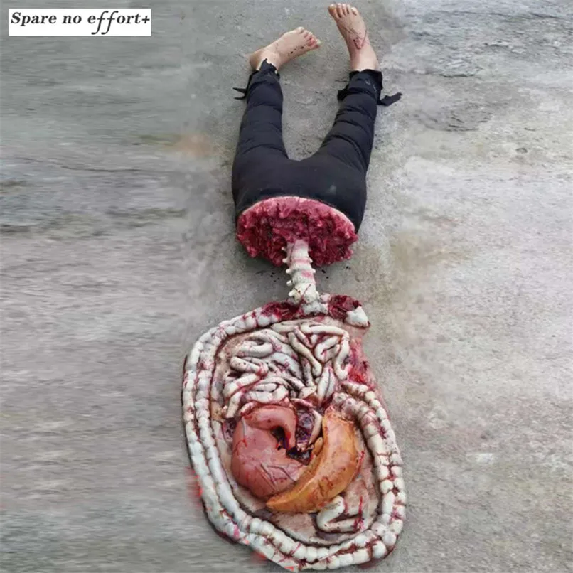 

Halloween Horror Decoration Haunted House Frighten Props Body Dirty Tricky Props Stomach Liver Intestines Bloody Corpse Evil