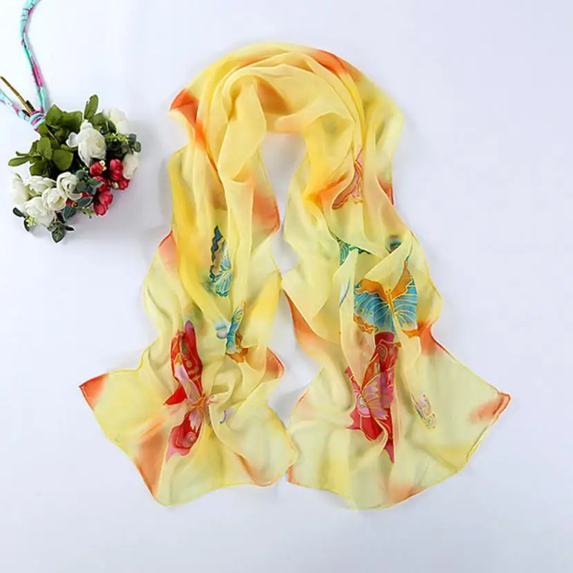 

2019 scarves for women silk scarf shawl Elegant Unique Style s Butterfly Pattern Long Stole Shawl ScarfMAR18