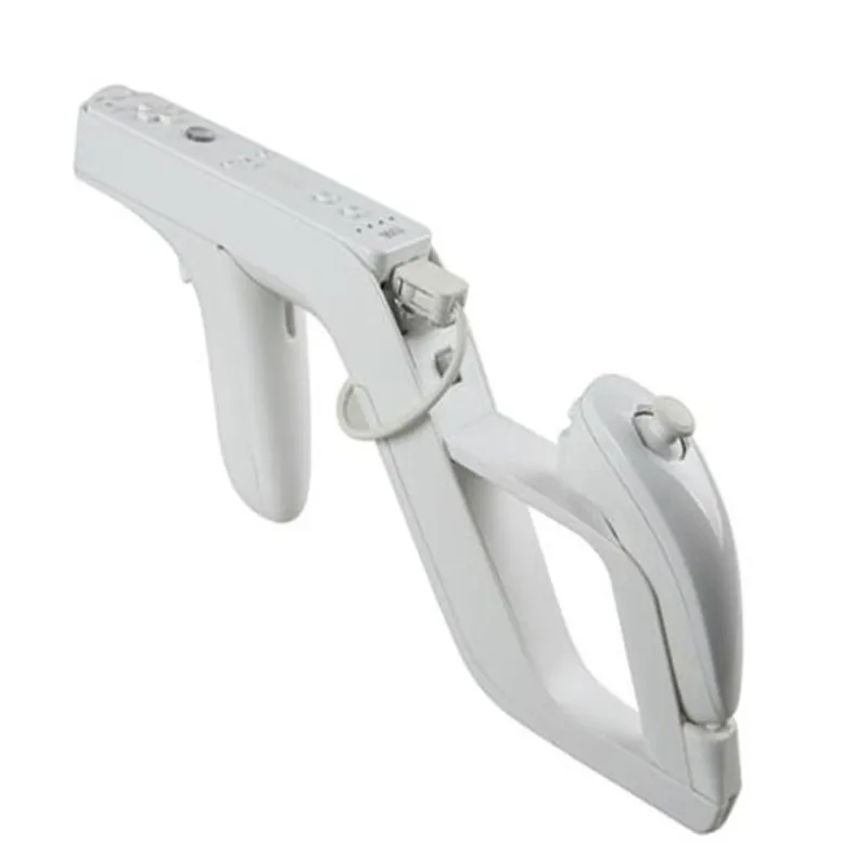 

New Shooting Games Zapper Gun Controller Toy Shooting Gun for Nintendo Wii Nunchuk Motion Plus Remote Controller Game White Jan3