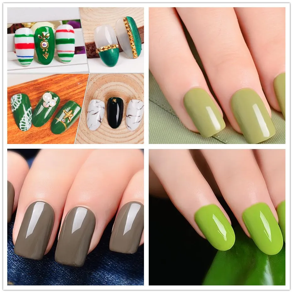 Elite99 10 мл Лак для ногтей Новая мода зеленый идеальный чистый цвет эффект УФ светодиодный отмачиваемый гель лак для ногтей цветной лак