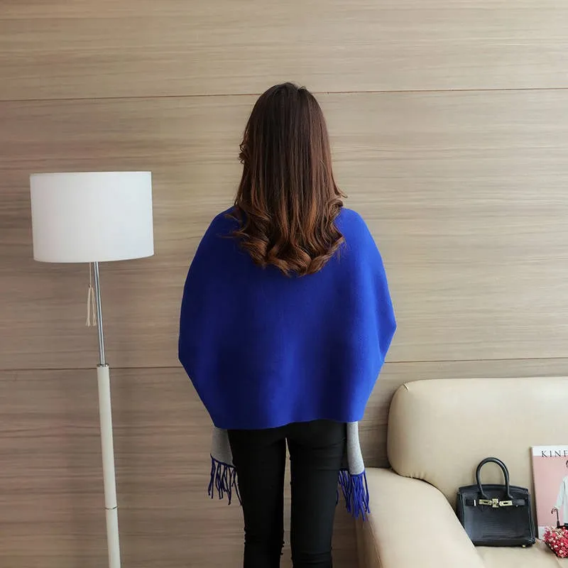2019 Новые осенне-зимние женские длинные кардиганы свитера элегантные теплые вязаные пончо с кисточками кардиган пуловеры женские свитера