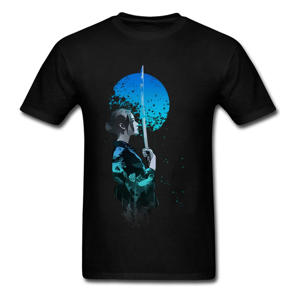 Blue Moon Samurai Funny Men T-shirts Crew Neck Short Sleeve 100% Cotton Tops T Shirt Design Sweatshirts Wholesale Blue Moon Samurai black