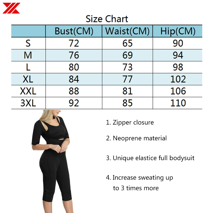 HEXIN женский эластичный открытый бюст корректирующая одежда для рук неопрен полный боди Shaper молния сауна, для похудения спортивная одежда комбинезоны Талии Тренажер