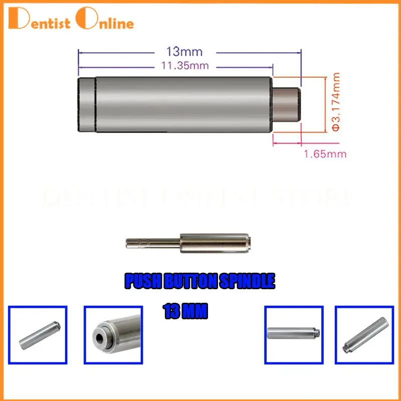 3 шт. стоматологический кнопочный выключатель шпинделя для ремонта наконечника ротора 13 мм