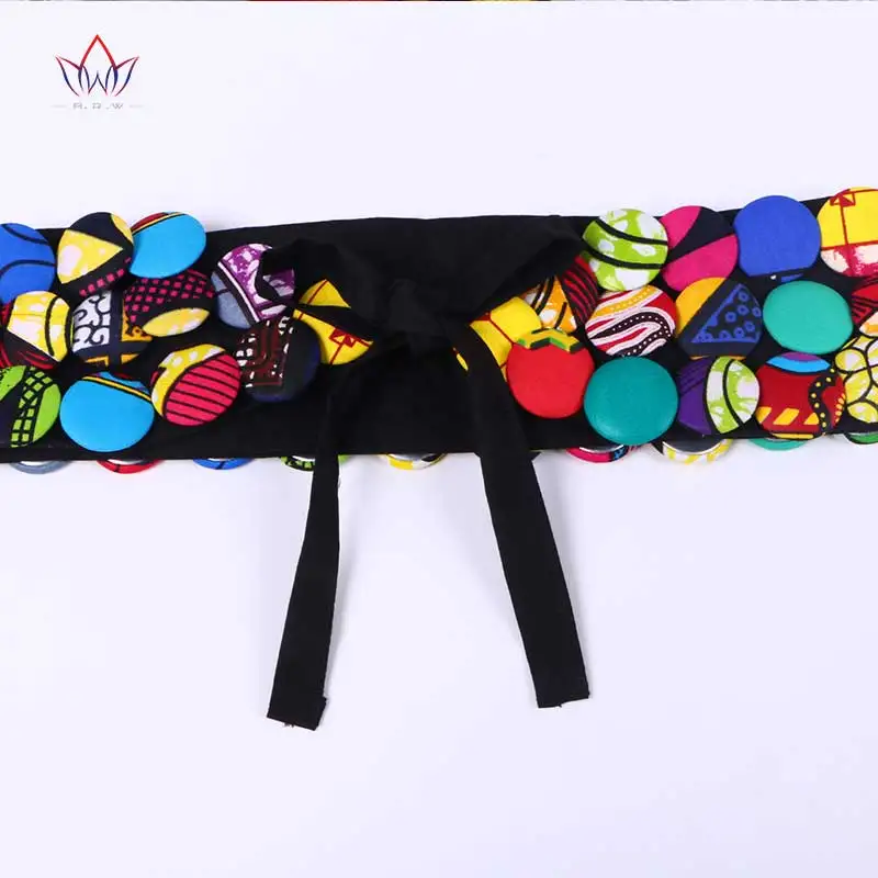 Saias para o Presente Cinto de Indicação Africano Imprimir Ankara Verde Amarelo Peplum Cinto Botão Feminino Artesanal Acessório Wyb310 Brw 2021 Obi 12 Joias para o corpo
