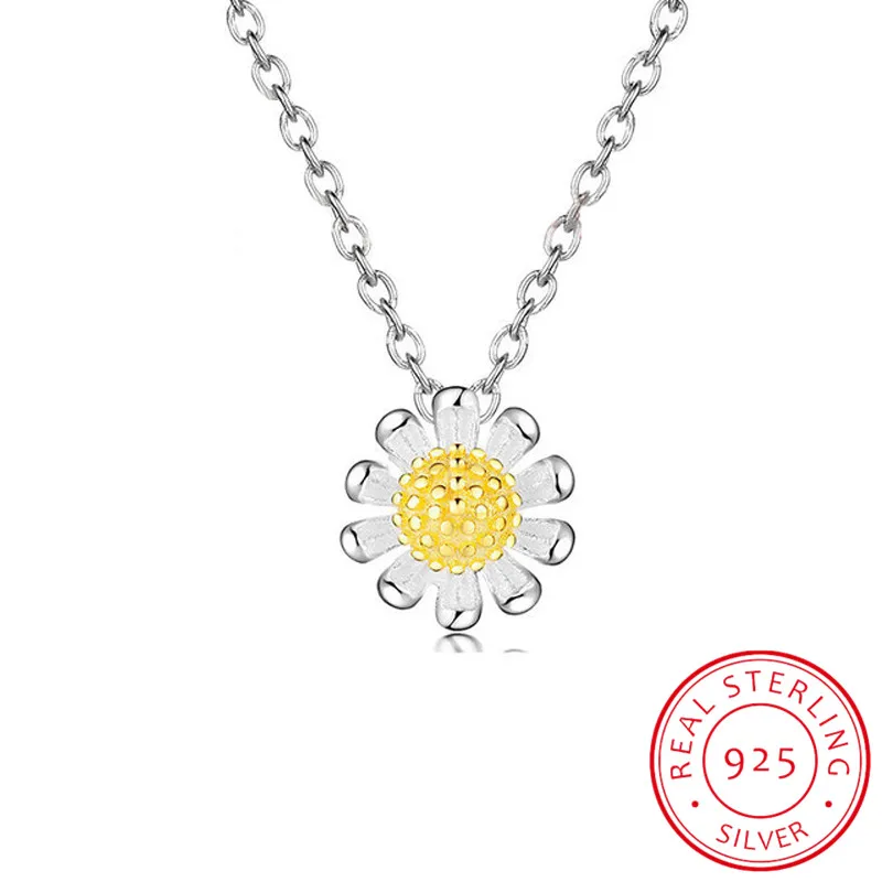 Free Shipping 925 Sterling Silver Pendantsnecklaces Daisy Flower Necklace Jewelry Collar Colar De Plata huismerk kopen in de aanbieding Free Shipping 925 Sterling Silver Pendantsnecklaces Daisy Flower Necklace Jewelry Collar Colar De Plata huismerk kopen in de aanbieding
