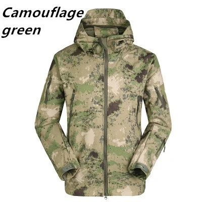 

ZPGAA Outdoor Camouflage Windbreaker Army Fan Apparel Soft Shell Fleece Jacket Windproof Fast Drying Warm Mountaineering Wear