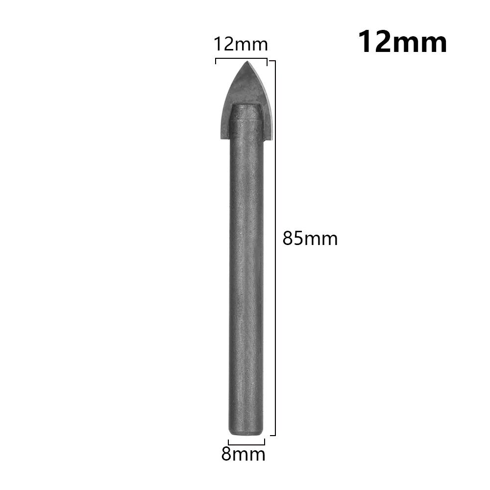 1 шт сверло 3/4/5/6/8/10/12/14/16 мм Профессиональный Керамика/плитка/Мрамор/зеркало Стекло Мощность инструмент Твердосплавный Наконечник сверла по металлу с ручной инструмент - Цвет: 12mm