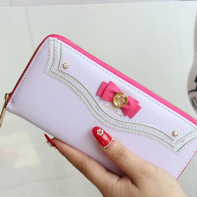 2016 New Fashion Vega Sailor Moon Ladies Long Zipper Female Bag Women brand Leather kawaii Wallet Purse