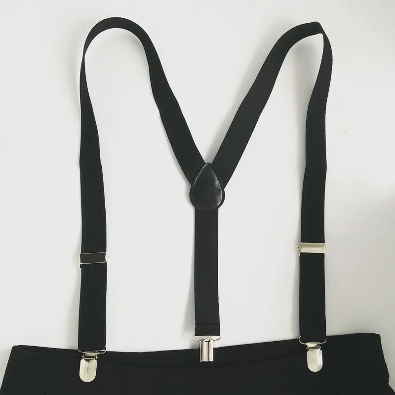 Elastic Baby Boys Girls Suspenders Y Back Clips Solid Color Kids Suspender Braces Children Accessories S Size 2.5*65cm