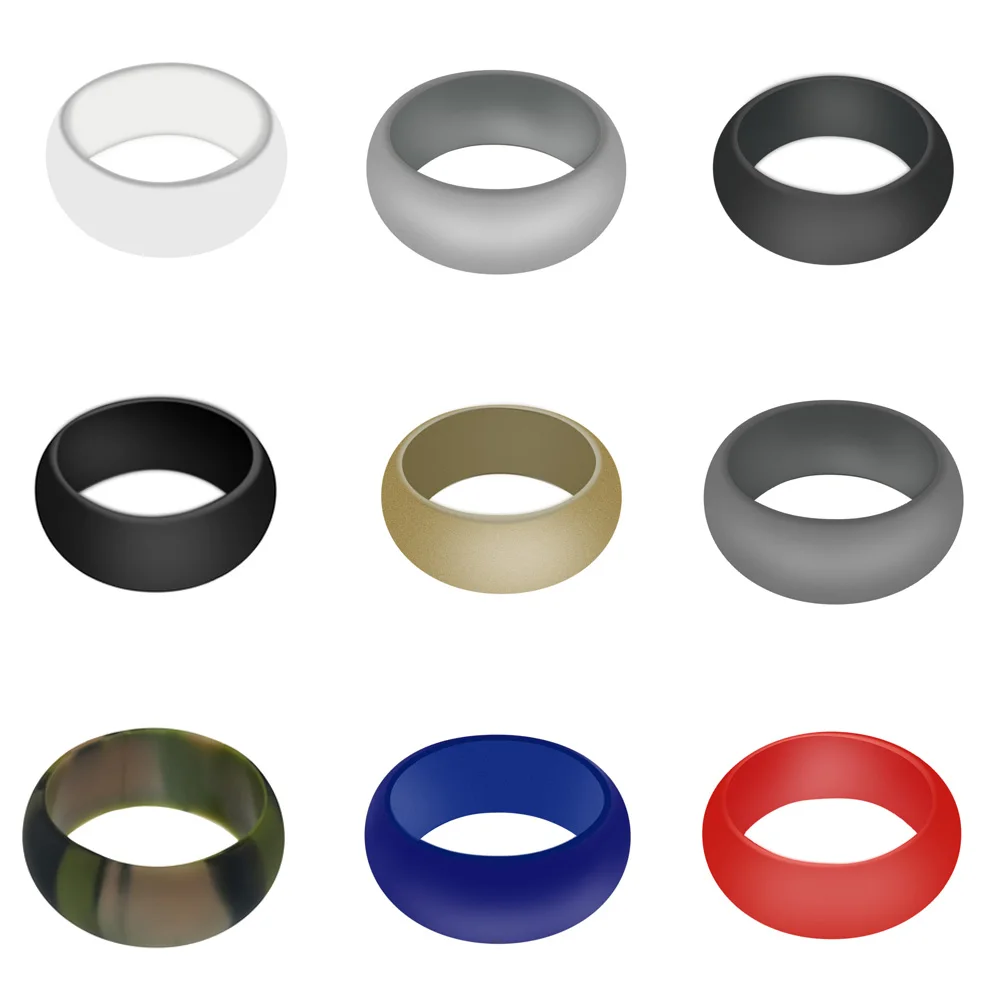 Unisex Men Women Wedding Ring Rubber Silicone Band Active Sport Gym Fashion New