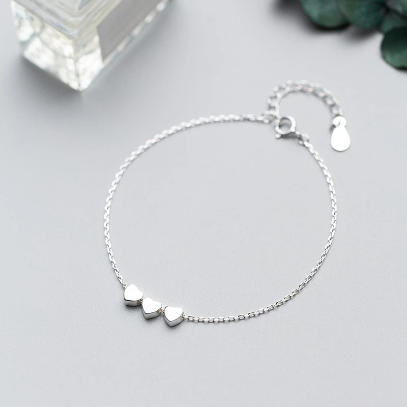 Новые браслеты из стерлингового серебра 925 пробы для женщин Подвеска «любящее сердце» женский браслет с шармами для девочек Корейский браслет ювелирные изделия