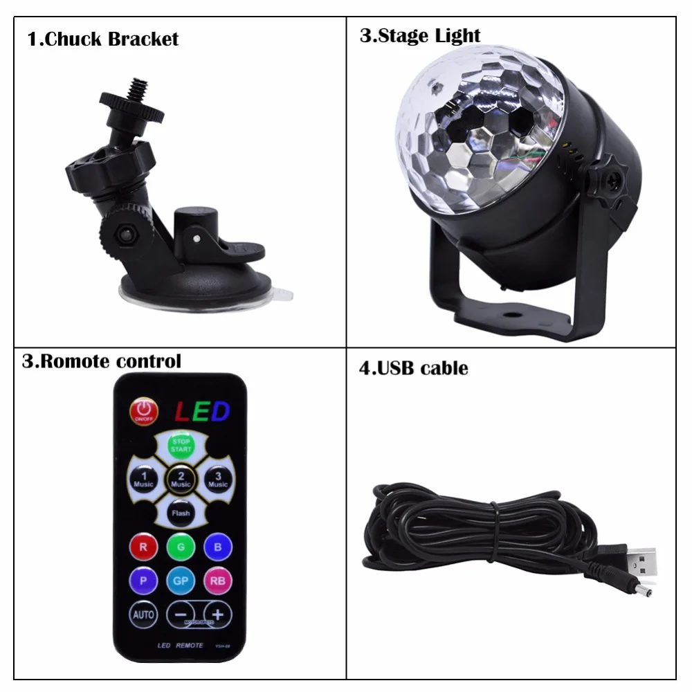 Crystal Magic Ball Led holiday light with remote Control Modes Christmas light Disco party Light Party Lamp decoration Crystal Magic Ball Led holiday light with remote Control Modes Christmas light Disco party Light Party Lamp decoration