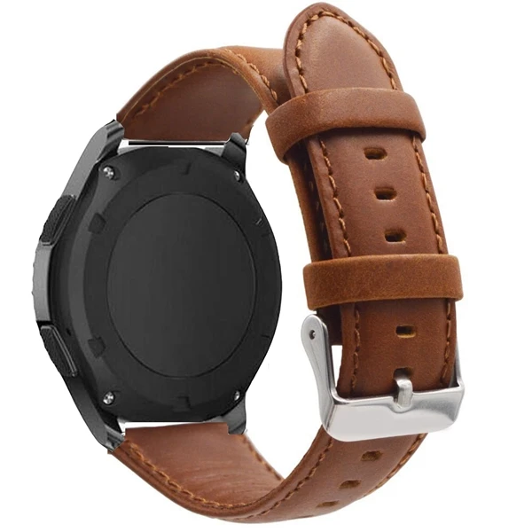 Кожаный ремешок huawei gt 2 для samsung gear sport S2 S3 Classic Frontier galaxy watch 42 мм 46 20 22 huami amazfit