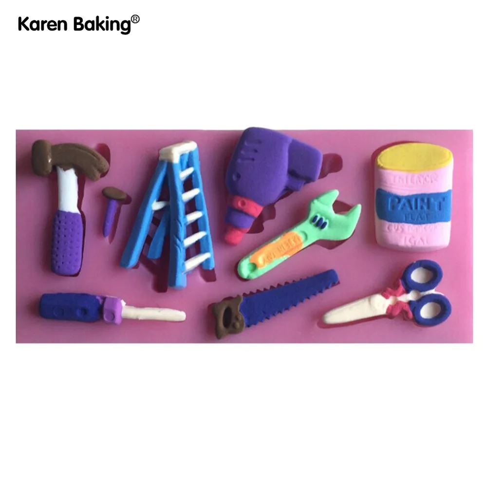 

Shear , Electric Drill, Hammer Tools Series Shape Fondant 3D Molds, Candle Molds, Sugar Craft Tools, Chocolate Moulds, Bake Ware
