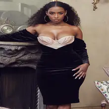 Новинка года, европейский и американский весенне-летний топ с длинными рукавами и воротником без бретелек, Платье До Колена+ костюм