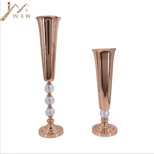 Вазы Хрустальный Рог-образный дорога свинец Европа краткое свадебное настольная ваза для цветов главное украшение для украшения дома 10 шт./партия