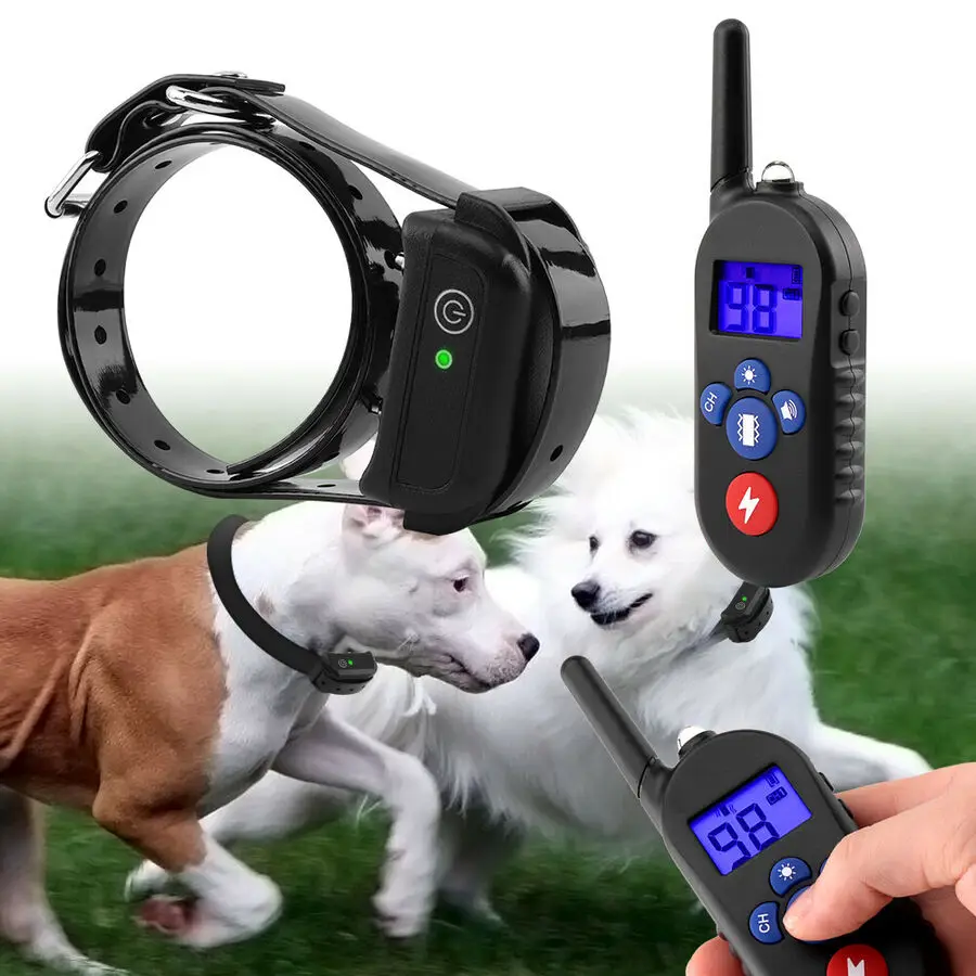 Waterproof IP67 Rechargeable 300m Pet Trainer Dog Training Collar for 1 or 2 Dog 