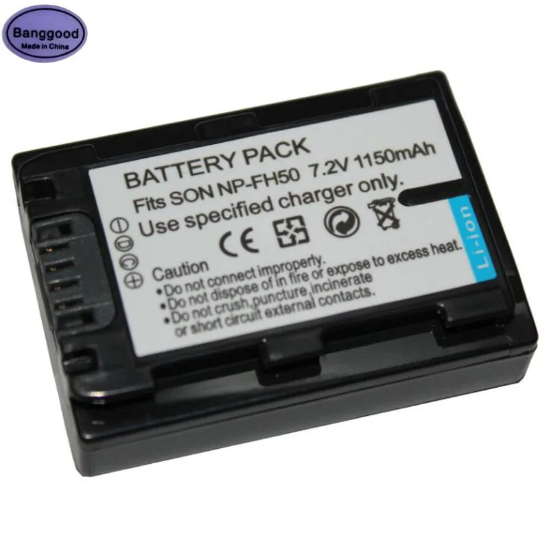 7 2 V 1150 мА/ч NP-FH50 NP FH50 NPFH50 цифровой Камера Батарея пакет для Sony HX100 HX200 A230 A290 A390 DVD103