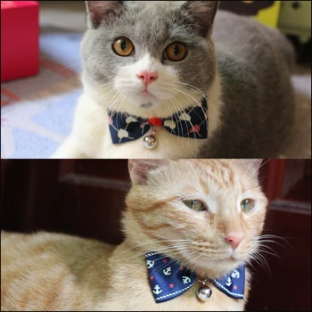 

[MPK Store] Pet Bow Tie, Assorted Designs, Anchor Pattern Cat Collar, Cat Tie, Cat Costume, Cat Bow Tie