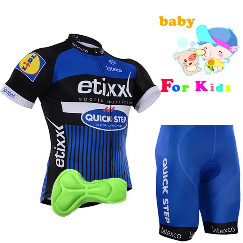 

2019 new Quick Step Kids Cycling Jersey Pro Team cycling clothing maillot ciclismo Bike Jerseys cycling set Kinderfiets kleding