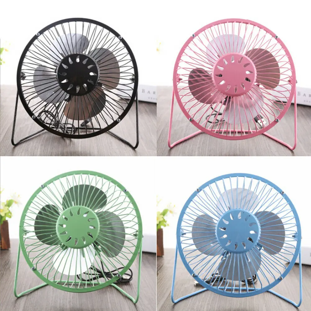 

4 Colors USB Fan Mini Portable Desktop Cooling Desk Quiet Fan Office Computer Laptop Summer Fan