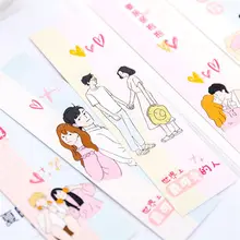 30 шт. милые закладки Kawaii Канцелярские открытки Бумажные разделители страницы вкладки креативный подарок для детей Детские канцелярские принадлежности