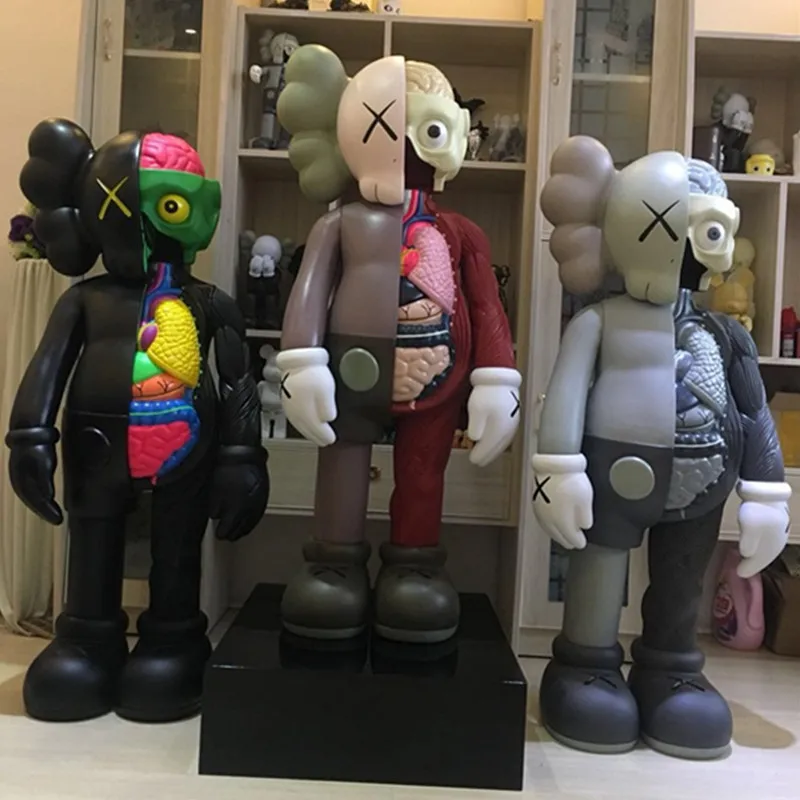 

130CM Original Fake 4FT KAWS BRIAN Dissected Companion Statue PVC Action Figure Coffee Shop Art Decorations L1941
