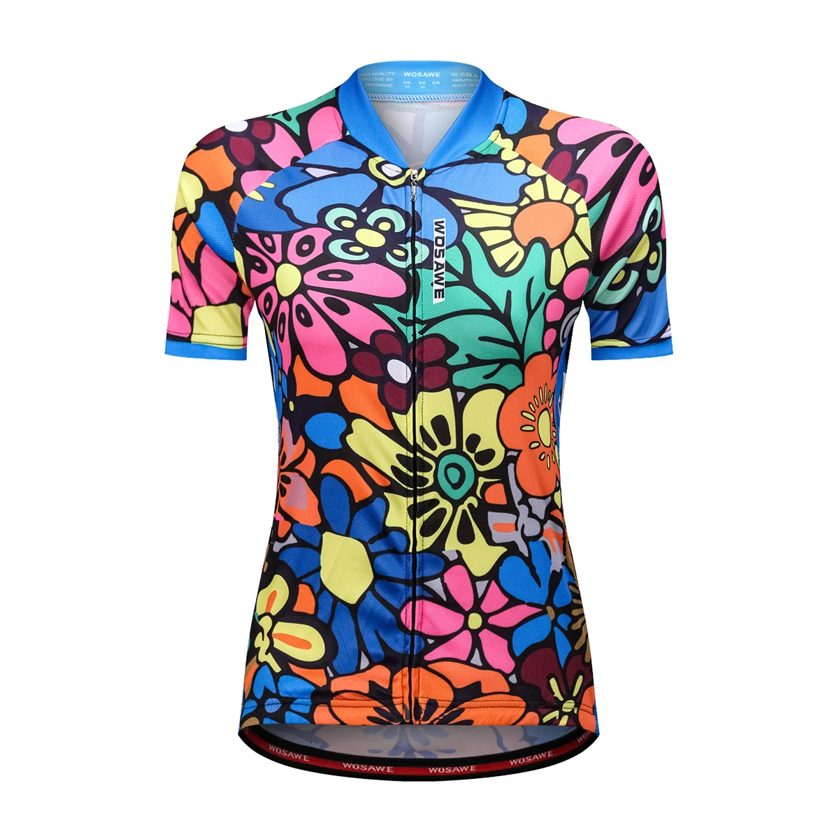 WOSAWE короткий рукав Велоспорт Джерси Pro Team летняя одежда для велосипедных гонок Mtb футболка для езды на велосипеде Maillot Ciclismo Hombre - Цвет: BL212 for women