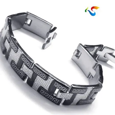 Wholesale 10018630 Men's Fashion Cool Charm Silver Stainless Steel Bracelet Bangle Free Shipping | Украшения и аксессуары