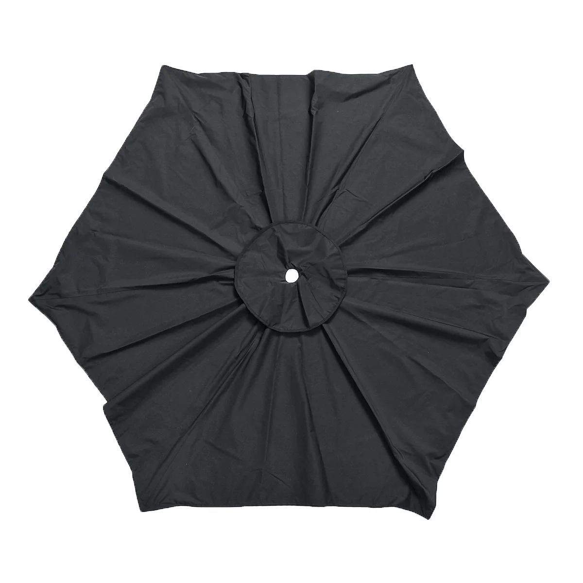 Водонепроницаемый навес зонтик 6.5фт солнцезащитный навес крышка зонтик верхний сад наружная Замена ткань садовый зонтик навес крышка - Цвет: Черный
