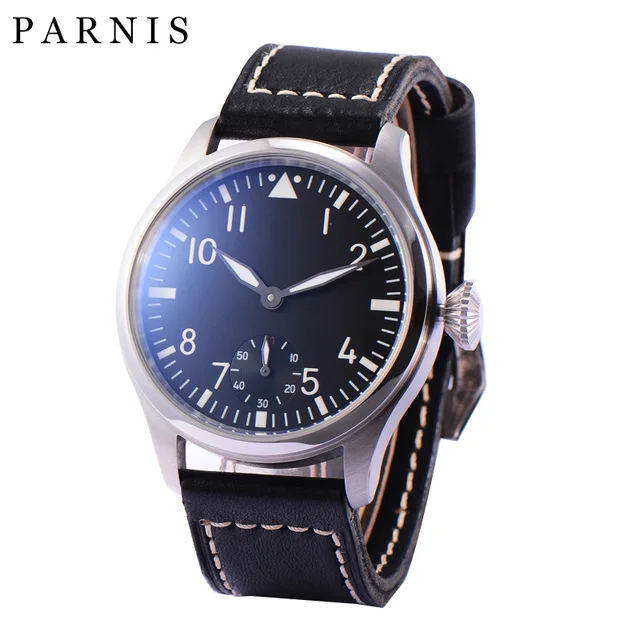 PARNIS механические часы, мужские часы с ручным заводом, классические часы, мужские часы mannen,, роскошные брендовые наручные часы - Цвет: Silver watch