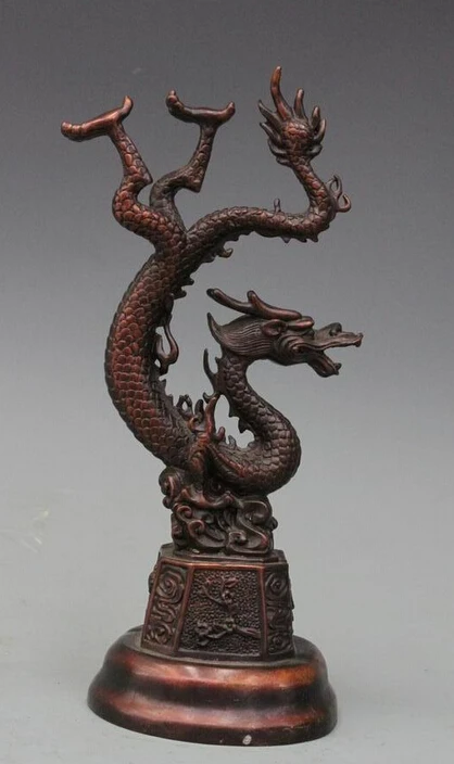 

wholesale factory Chinese Fengshui Bronze Copper Lucky lifelike Flight Dragon Statue