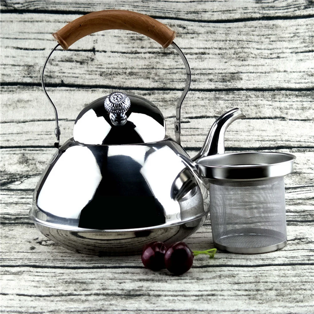 Домашний гостиничный кухонный чайник из нержавеющей стали со свистком, чайник с ручкой, плита, верхняя безопасная кухонная посуда, кухонный инструмент