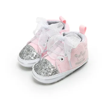 

Girl Baby Soft Sole Shoes Princess Infant Sequins Sneaker