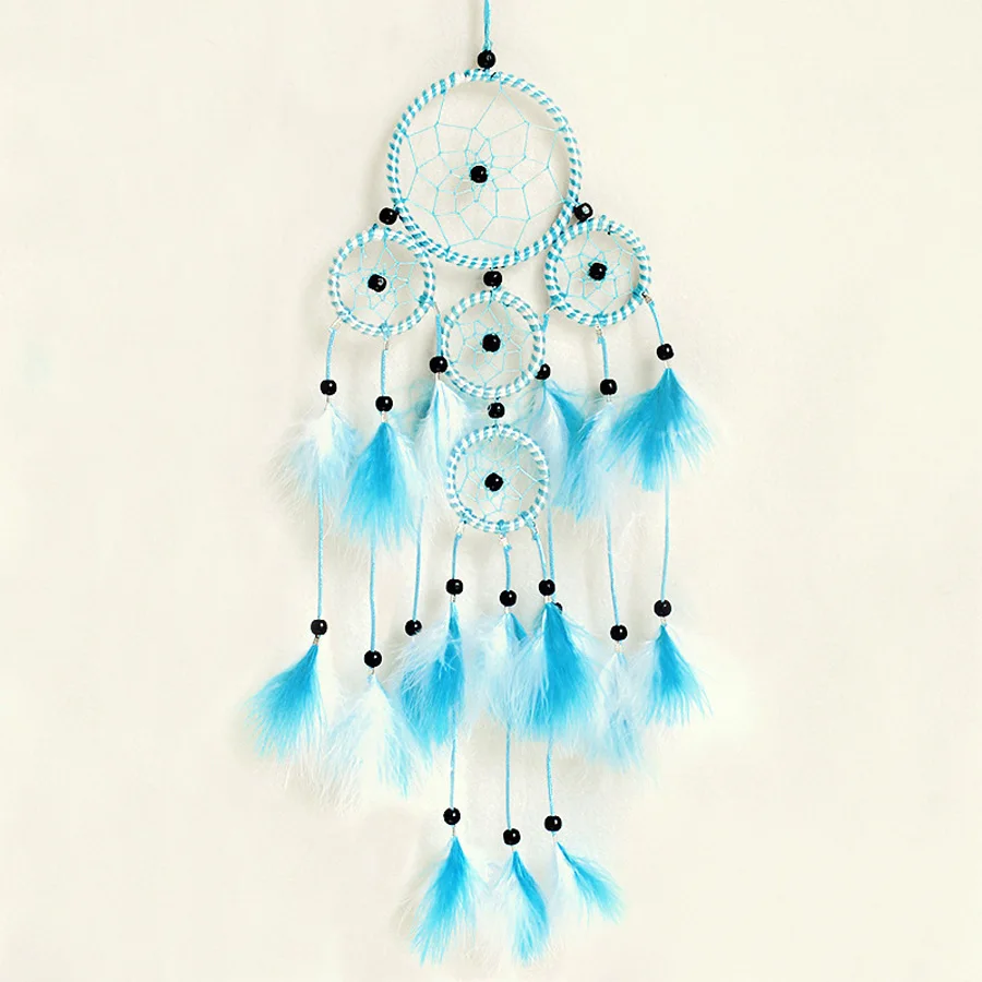 Floresta Encantada Policíclicos Dreamcatcher Artesanal do vintage Policíclicos Dream Catcher Net Com Penas Ornamento Decoração N ° 1