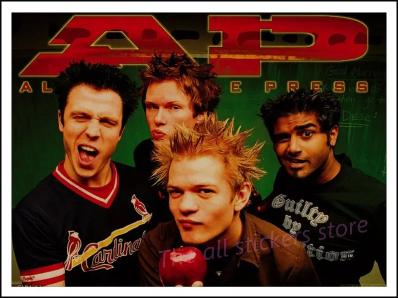 Wall stickers home decor posters Vintage Sum 41 retro Kraft rock poster painting music band bar restaurant student hostel