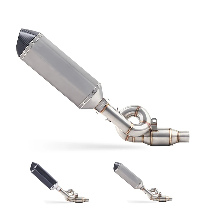 

Motorcycle Full System Exhaust Slip-On For kawasaki Z800 Z 800 Exhaust Muffler Escape Middle Mid Contact Pipe