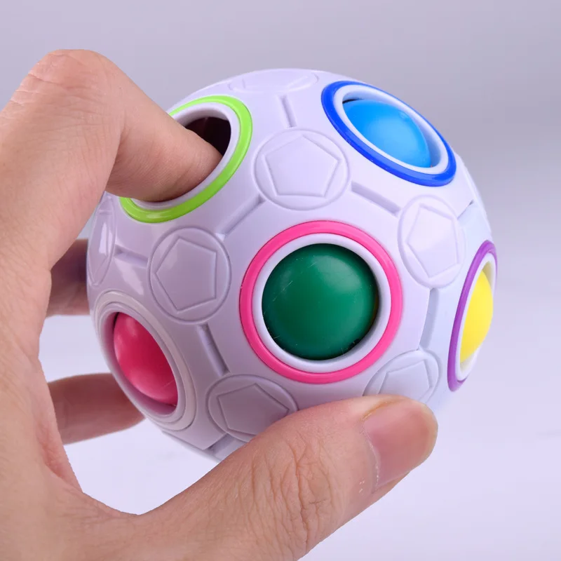 

Intelligent children's toys puzzle decompression rubik's cube infinite rainbow ball creative finger mini football alien baby