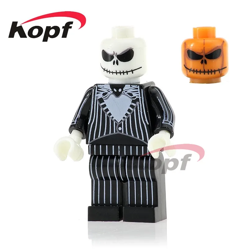 

Single Sale Jack Skellington Horror Movie Figures Halloween Vampire Count Zombie Model Building Blocks Children Toys Gift PG1072