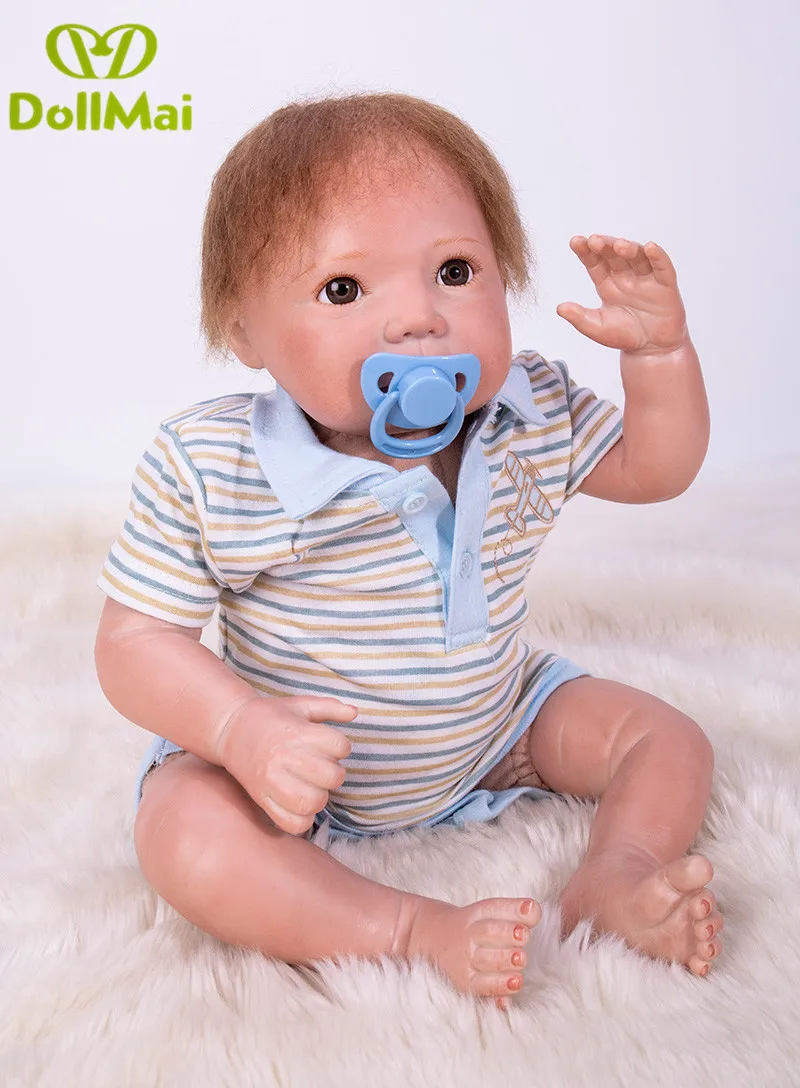 

Bebes reborn menino 20"50cm silicone reborn baby dolls soft cotton body real baby alive dolls juguetes Babies Toys bonecas