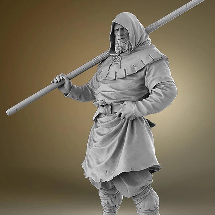 

1/24 Resin Figure Bust Model 75MM Movie History Character Viking with 2-head