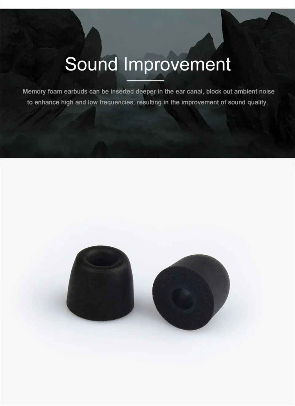 TRN_1_Pair_(2pcs)_4.5_5mm_T400_Noise_Isolating_Memory_Foam_Ear_Tips_Ear_Foam_Eartips_For_In_Ear_Earphone_Sport_Earbuds (4)