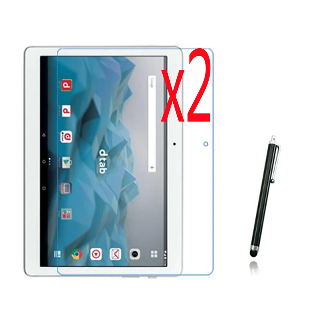 

3in1 2x LCD Clear Screen Protector Films Protective Film Guards +1x Stylus Pen For Docomo Tablet Huawei DTAB D-01H 10.1