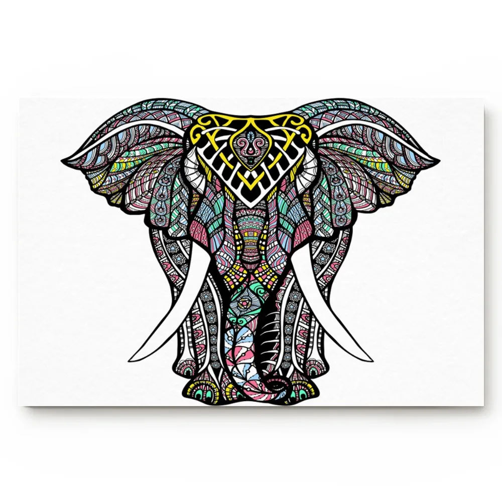 Flane Elephant напольный коврик с прочным волокном резиновый Cal Bohemia стиль Coir забавное