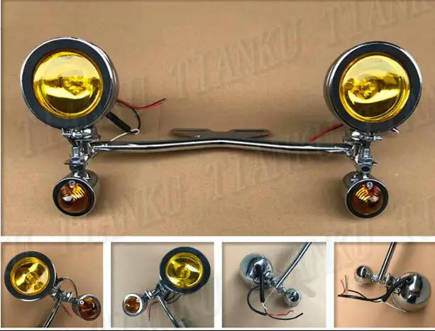 Металлический поворотный сигнал для вождения противотуманная фара Yamaha VStar 400 650