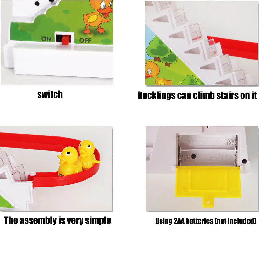 Бегущие блоки желтая утка Электрический светильник музыка аттракцион Электрический подъем лестницы трек игрушки для детей brinquedos 15