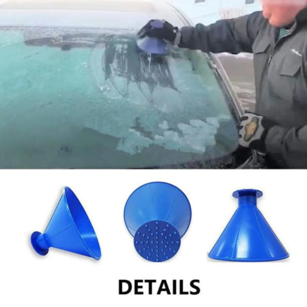 Round Ice Scraper Car windshield snow Scraper Funnel Ice Scraper Remove
