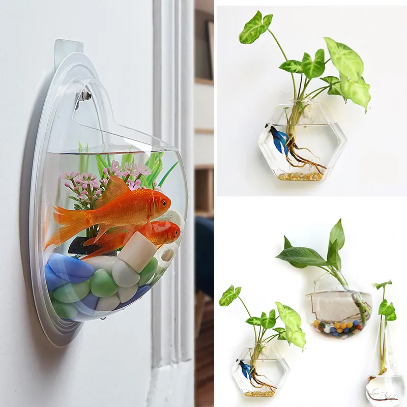 Креативная подвесная стеклянная ваза для растений Террариум контейнер для сада Настенный декор